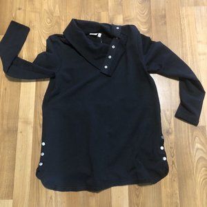 NEW DIRECTIONS LADIES BLACK TURTLENECK WITH SNAPS NEW WITH TAGS Womens Tops